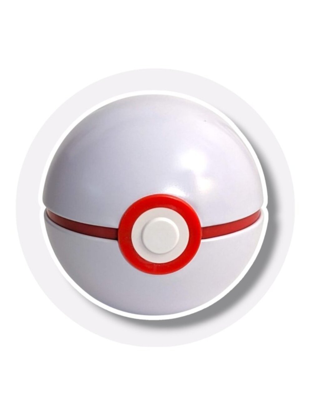 Premier Ball Pokemon Collectible Tin: White and Red Pokeball (Empty)